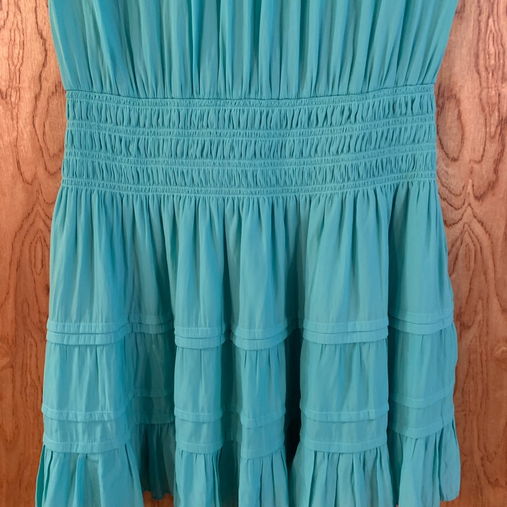 Ramy Brook Silk Turquoise Mini Dress - Picture 6 of 6